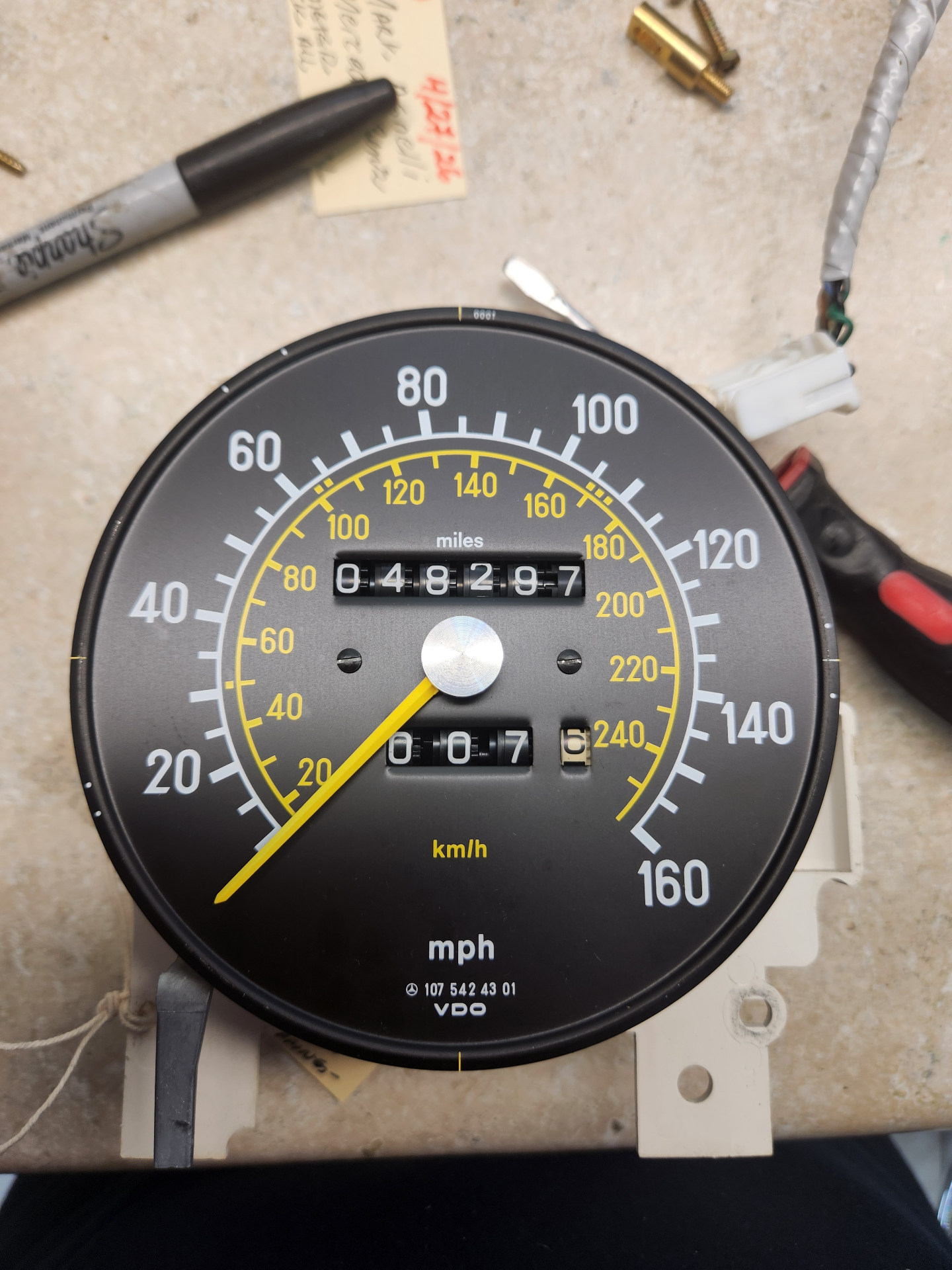 1986 Mercedes 500 SL odometer repair