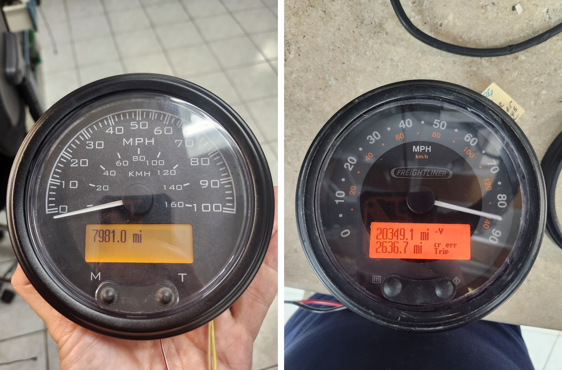Spartan RV speedometer and Freightliner speedometer LCD display repair